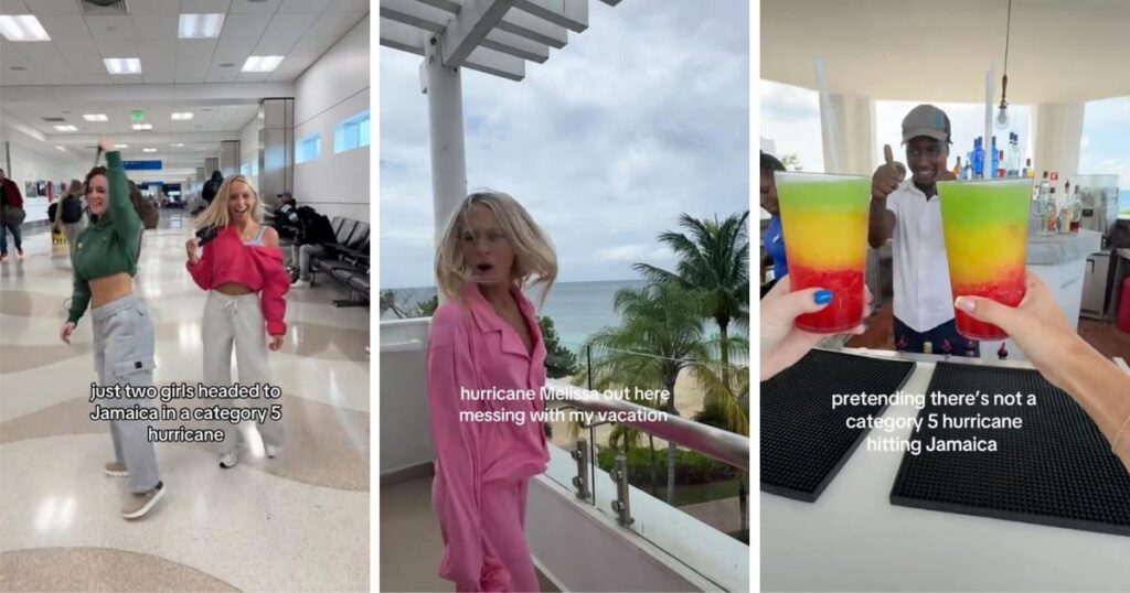 Influencer called out for 'tone deaf' Jamaica holiday videos moaning about hurricane