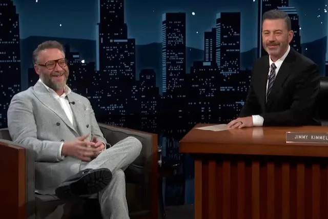 Jimmy Kimmel Live/YouTube Seth Rogen and Jimmy Kimmel on 'Jimmy Kimmel Live'