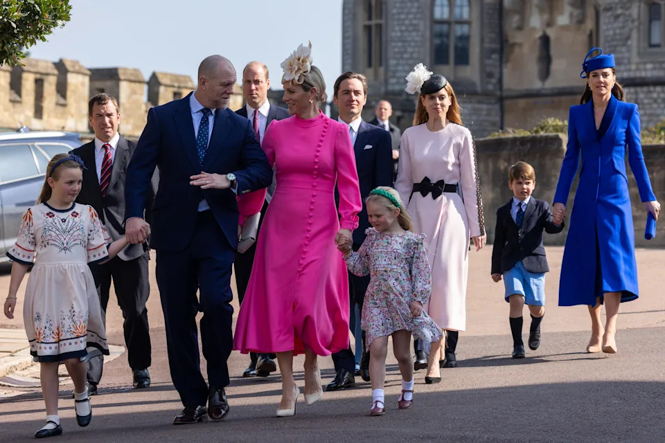 Mike and Zara Tindall attend Easter Sunday Service