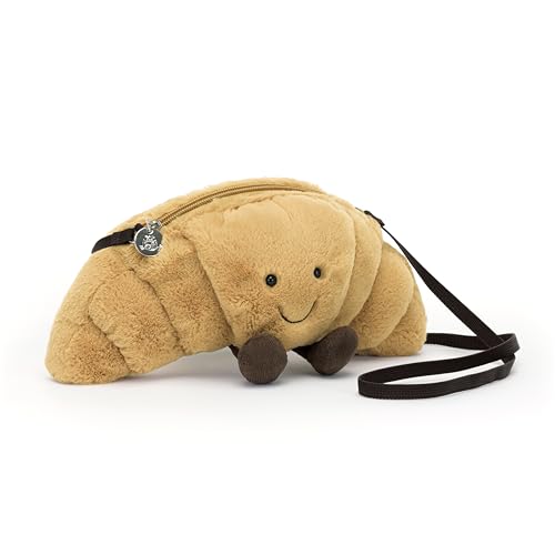 Jellycat Amuseables Croissant Plush Bag, 10.5 Inches - Crossbody &amp; Shoulder Purse - Fun &amp; Unique Handbag