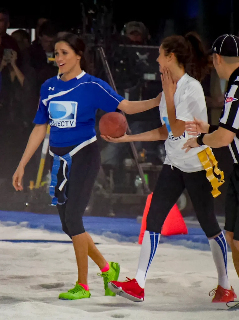 Meghan Markle and Nina Dobrev at charity flag football