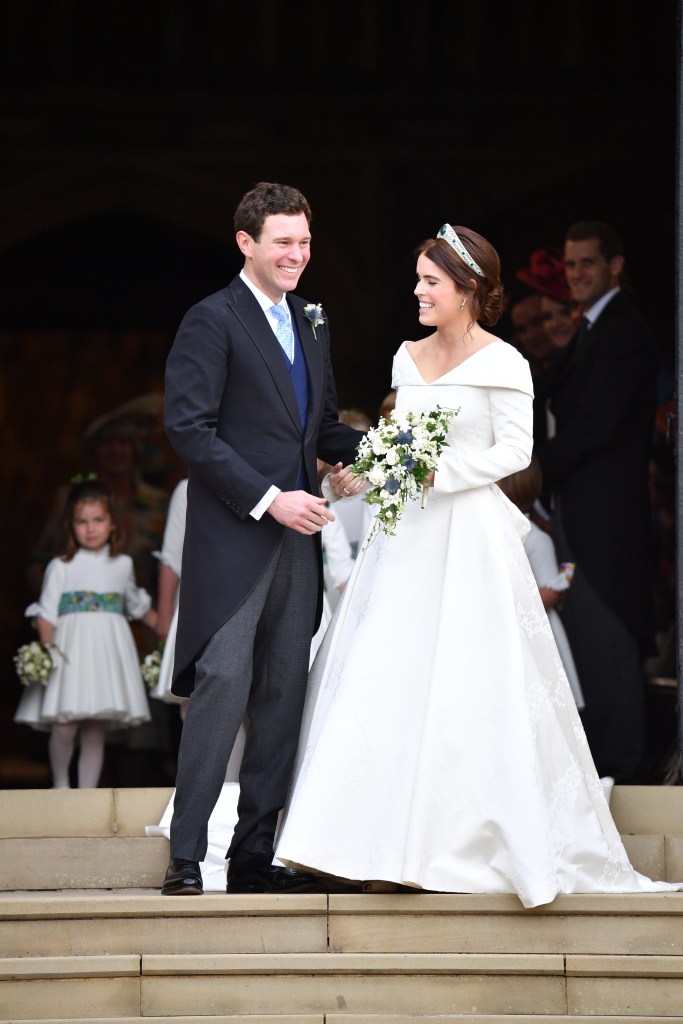 Jack Brooksbank and Princess Eugenie on their wedding day in 2018