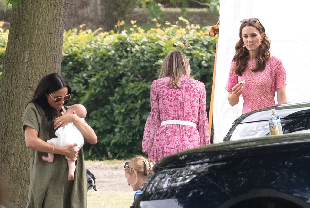 Kate Middleton and Meghan Markle at 2019 charity polo match