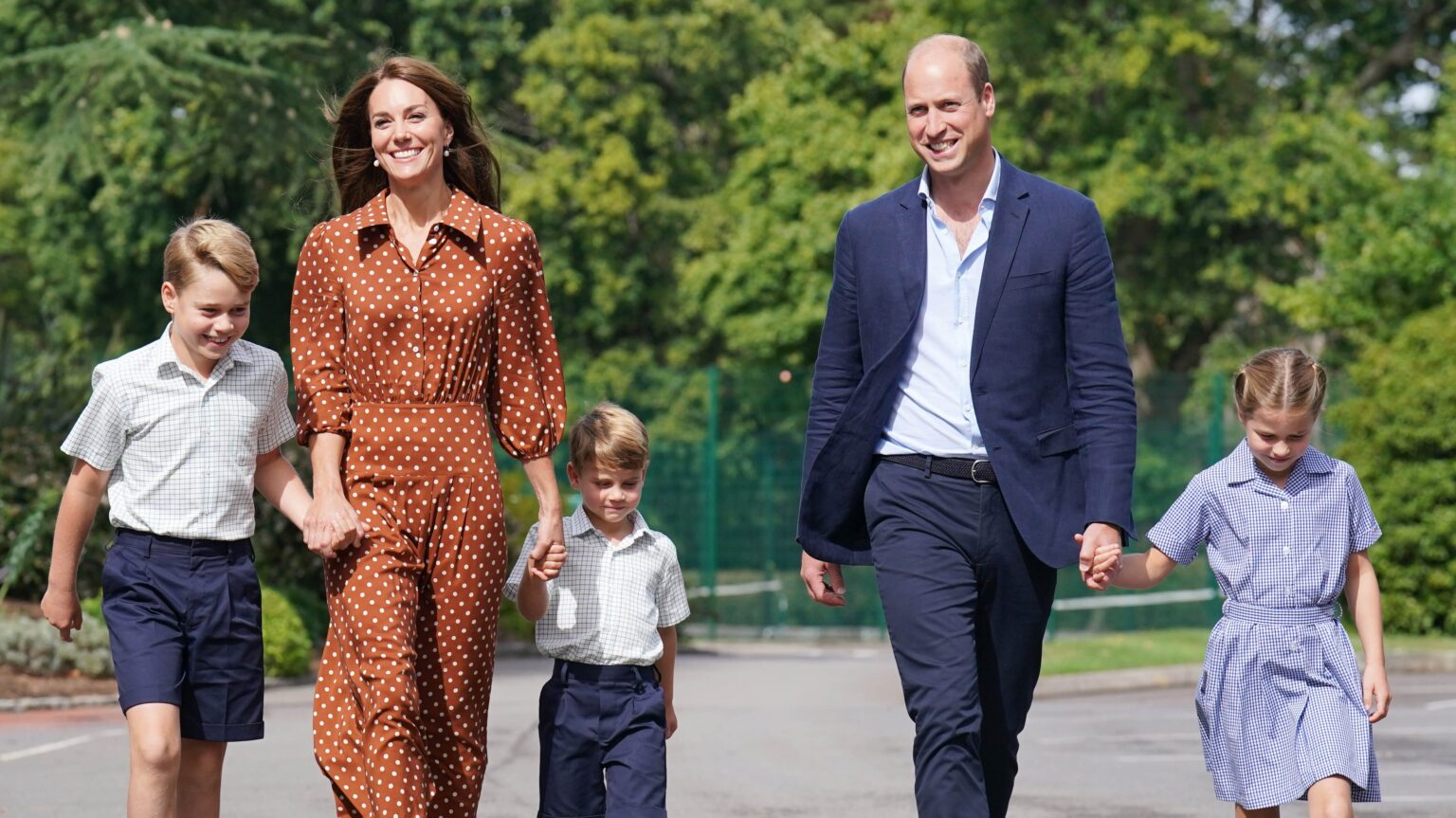 Prince George, Princess Charlotte and Prince Louis, Prince William, Duke of Cambridge and Catherine, Duchess of Cambridge