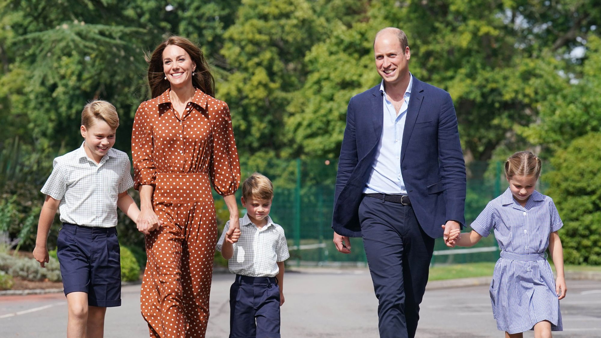 The Wales family arrive at Lambrook School on Prince Louis' first day