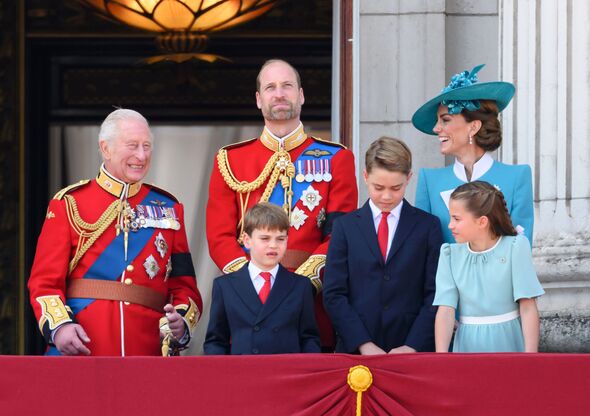 King Charles with William and his family