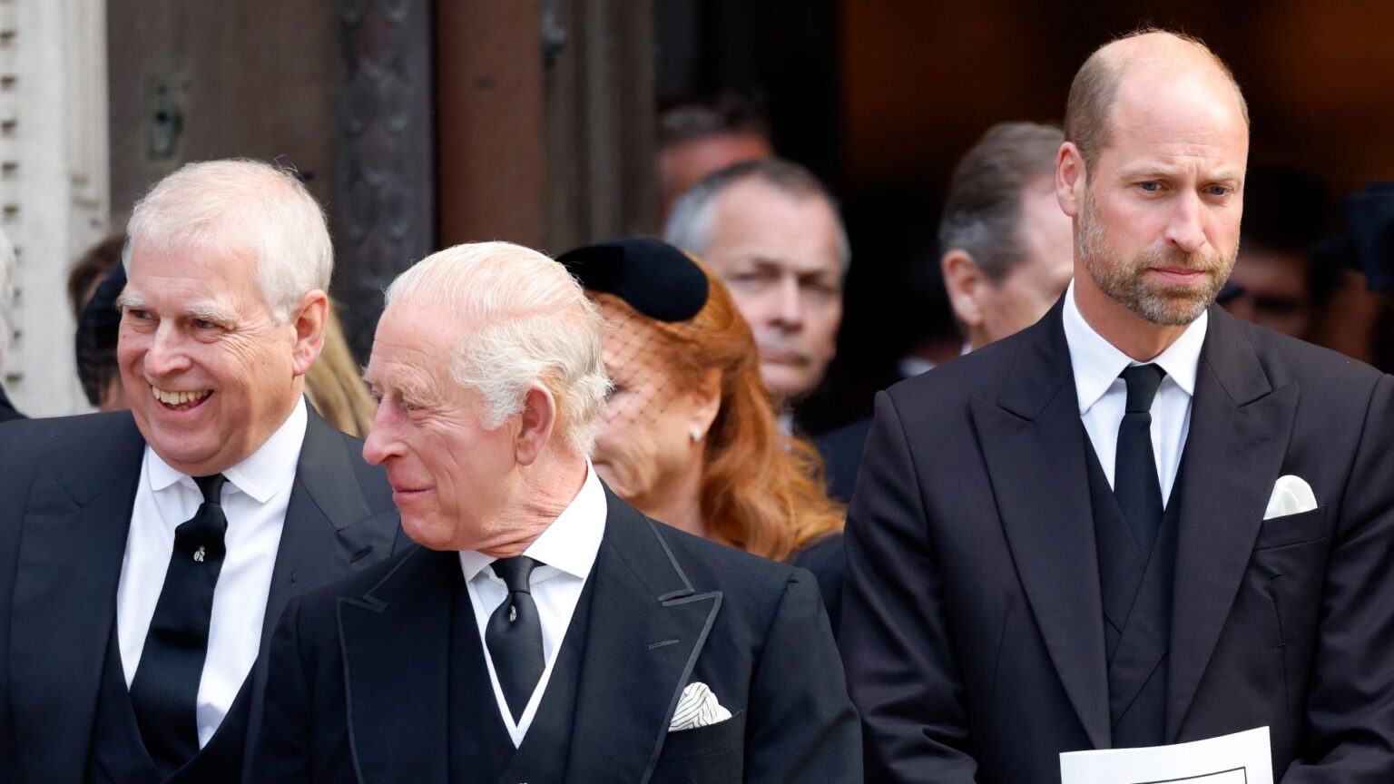 How Prince William Influenced Uncle Andrew’s Royal Demotion Prince Andrew laughs with King Charles, as Prince William looks awkward