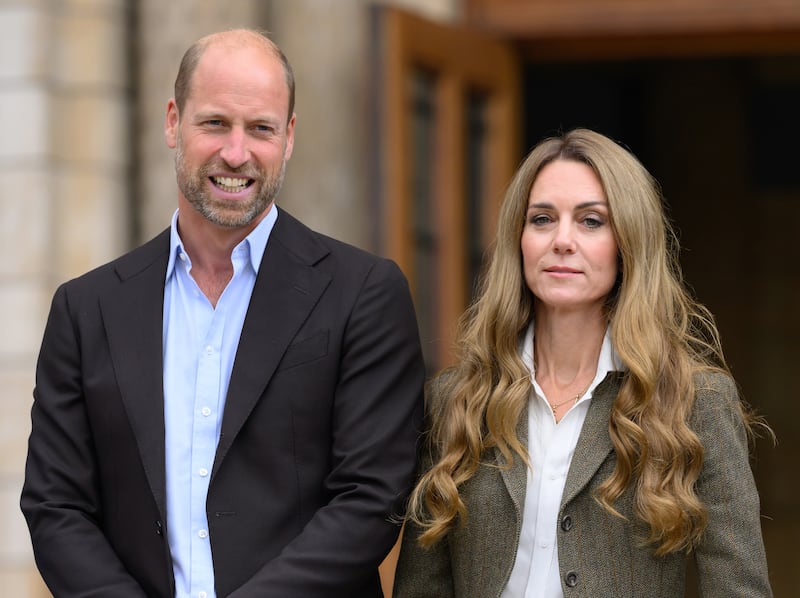 LONDON, ENGLAND - SEPTEMBER 04: Prince William, Prince of Wales and Catherine, Princess of Wales during their visit to the newly renovated gardens Natural History Museum on September 04, 2025 in London, England. (Photo by Karwai Tang/WireImage)
