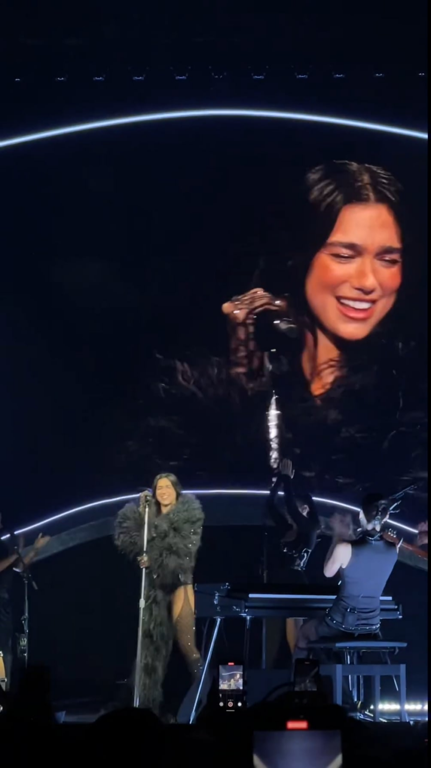 Billie Joe Armstrong of Green Day joins Dua Lipa on stage for 'Wake Me Up When September Ends' in San Francisco