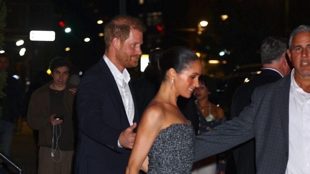 In Strapless Chanel, Meghan Delivers A Tweed Take On Date-Night Dressing