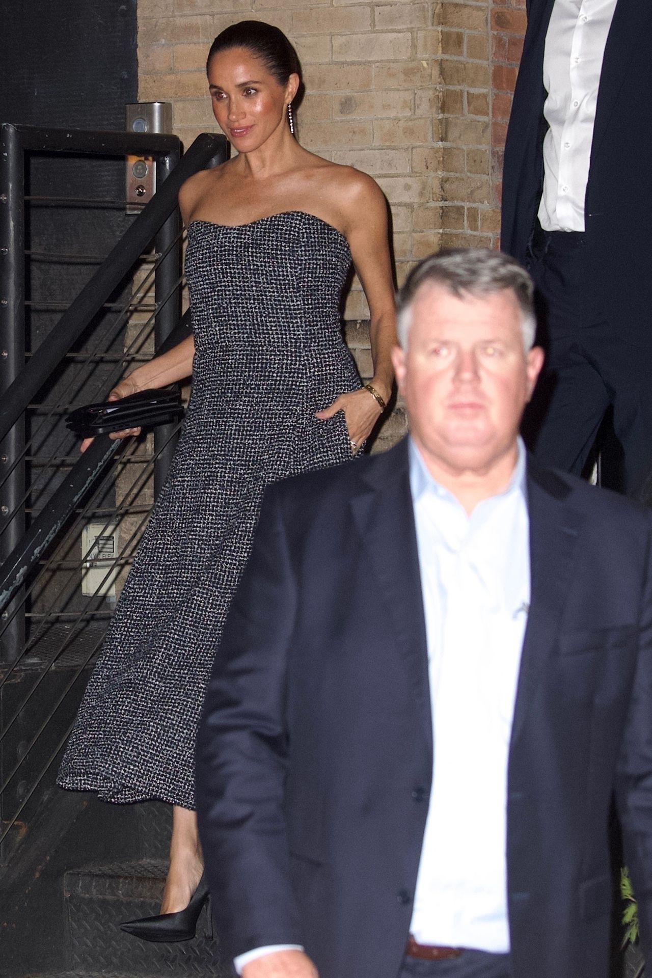 In Strapless Chanel Meghan Delivers A Tweed Take On DateNight Dressing