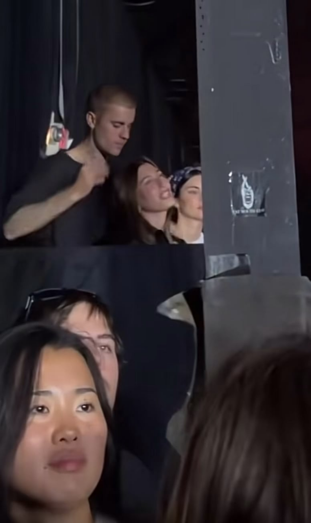 Justin and Hailey Bieber spotted at Dijon’s show in San Diego tonight.