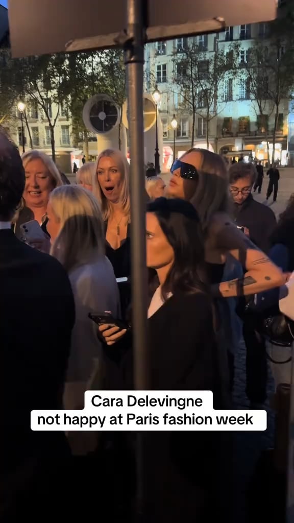 Cara Delevigne forced to queue like a pleb, makes sure everybody knows how discontent she is