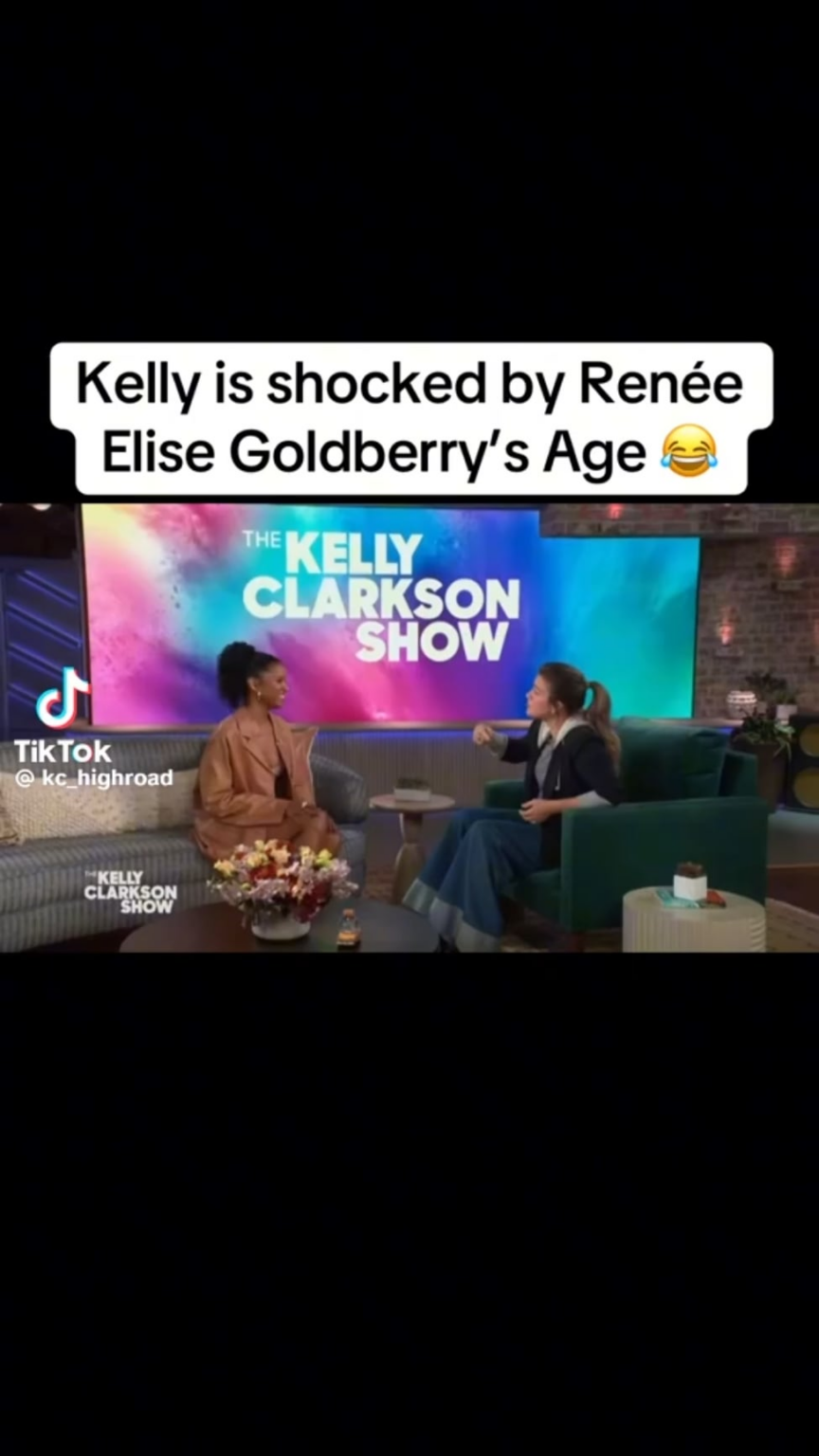Kelly Clarkson being shocked to learn that Renée Elise Goldsberry is 11 years older than her