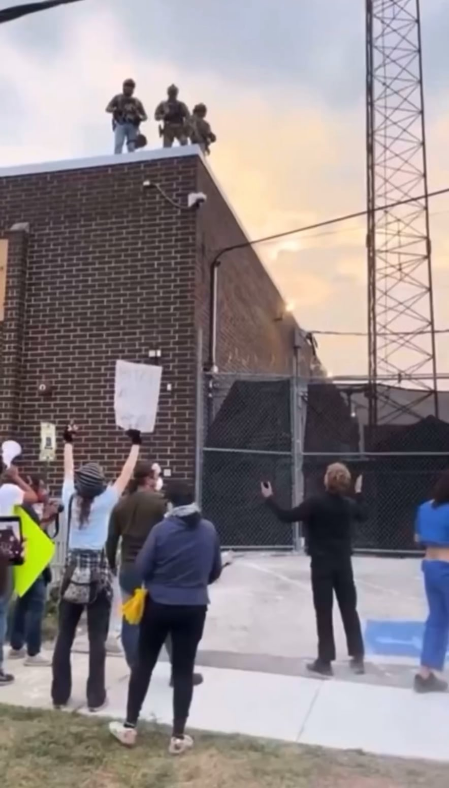 Rev. David Black shot in the back of the head with a pepper ball for protesting at Chicago-area ICE facility