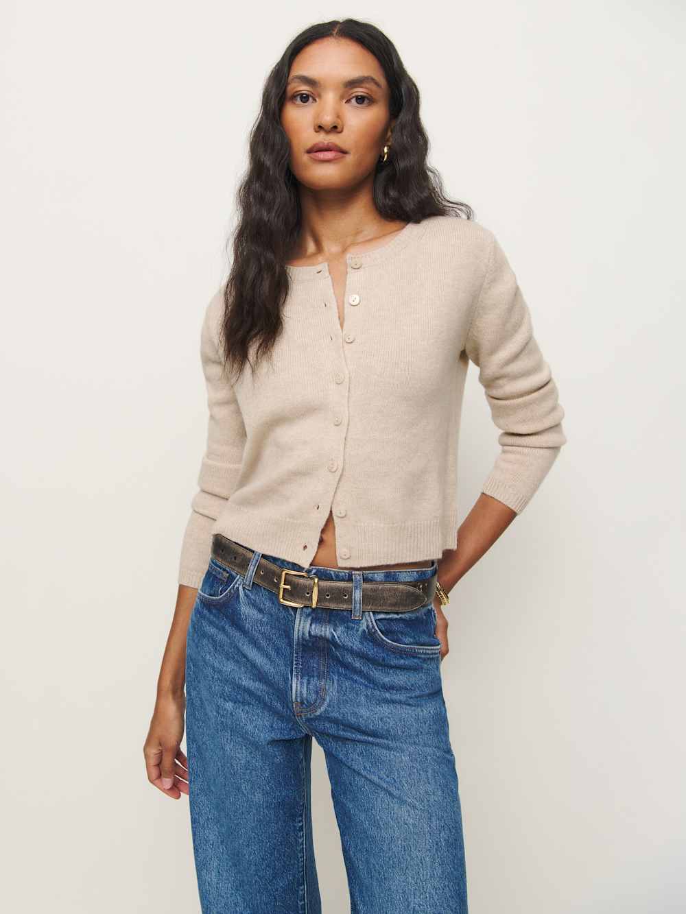 Clara Cashmere Crew Cardigan