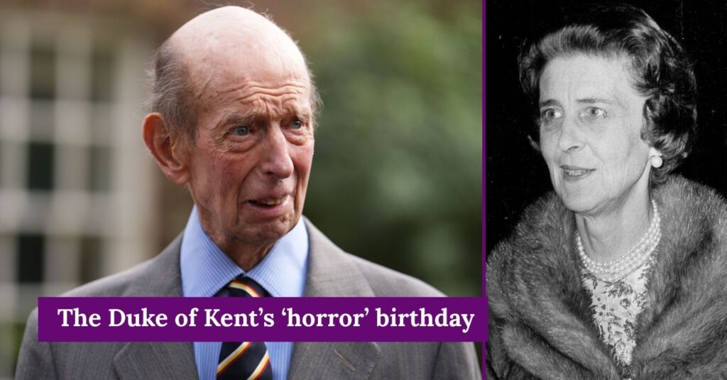 ‘Horror’ moment Duke of Kent accidentally ‘sliced’ mother’s face in birthday mishap 'Horror' moment Duke of Kent accidentally 'sliced' mother's face in birthday mishap