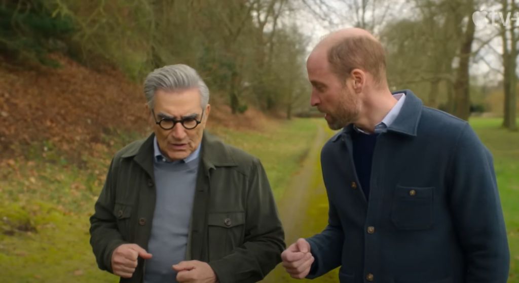 Eugene Levy and Prince William in The Reluctant Traveler
