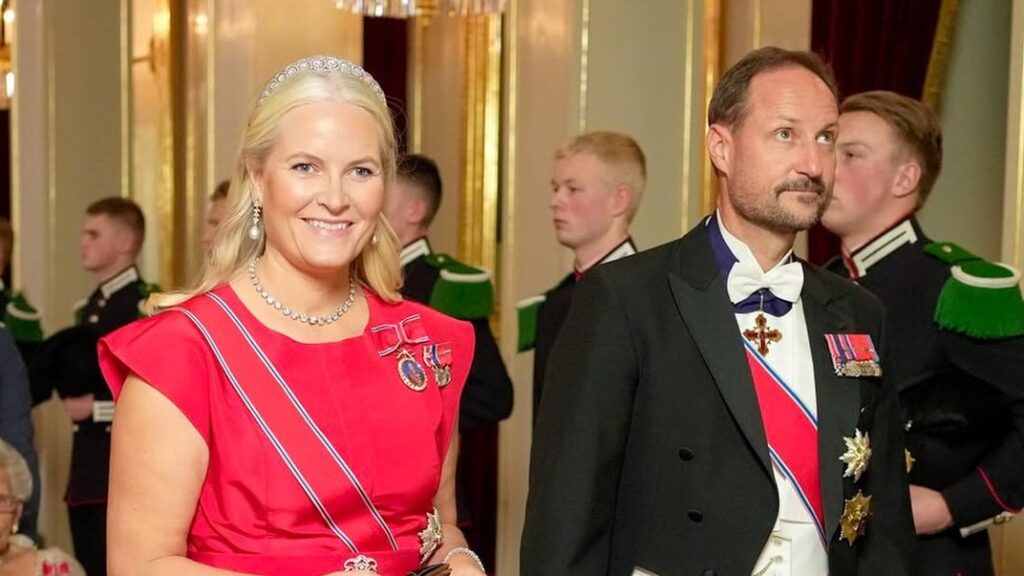 Crown Princess Mette-Marit of Norway dons a diamond tiara as she carries out rare royal engagement amid health battle