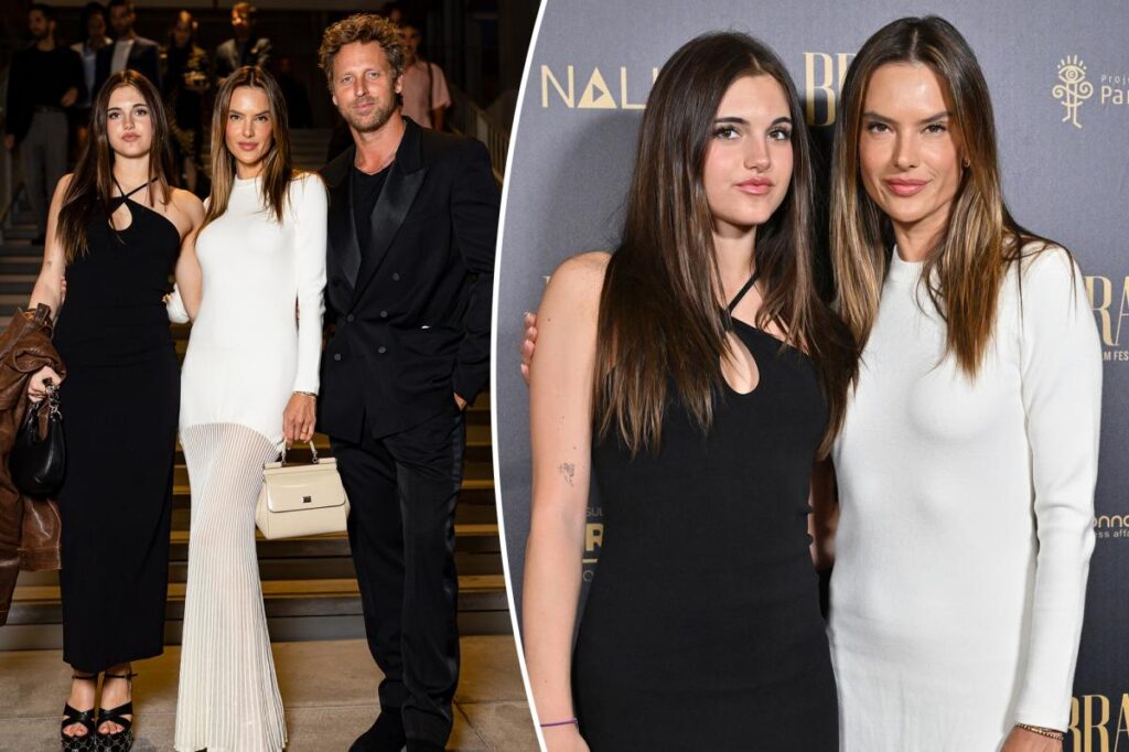 Alessandra Ambrosio, daughter Anja have rare red carpet outing with model’s boyfriend Alessandra Ambrosio, daughter Anja have rare red carpet outing with model's boyfriend