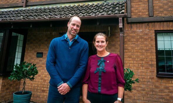 Prince William speaks with Rhian Mannings MBE