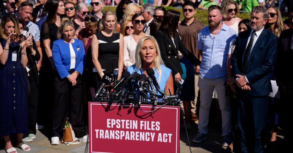 Epstein Survivors Will Flood Capitol to Force Files Release. They will appear alongside the congresspeople supporting the release, including Marjorie Taylor Greene.