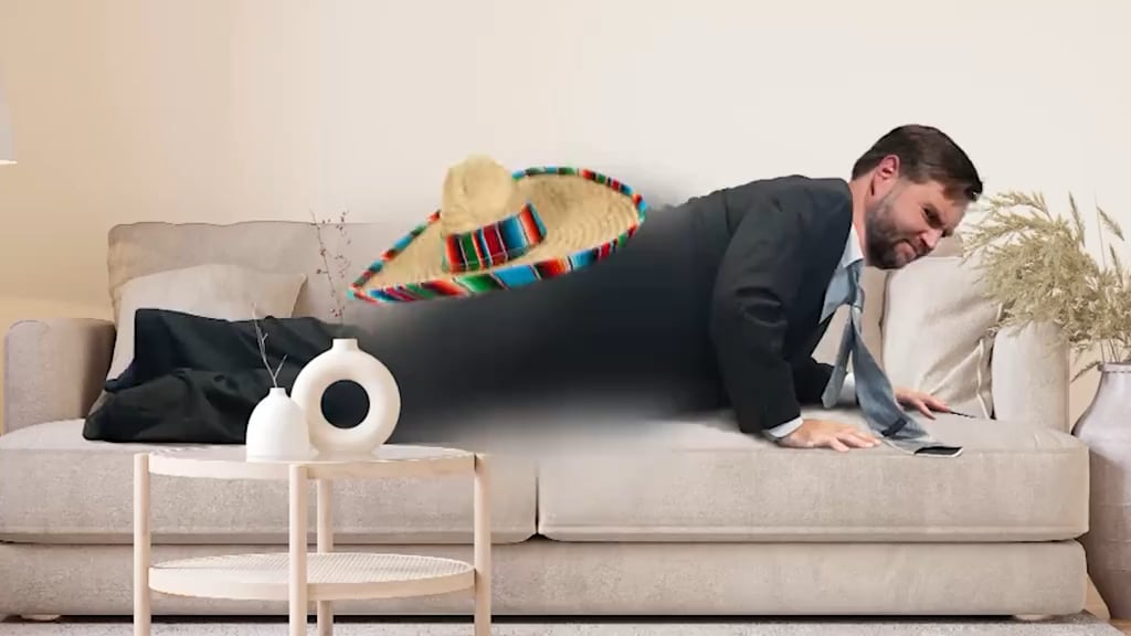 The Late Show with Stephen Colbert via TikTok: "We heard that JD Vance loves a good-natured, funny meme, so we made one just for him!"