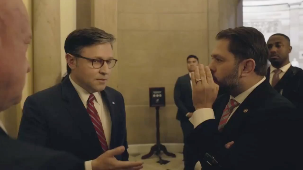 Senator Ruben Gallego calls Speaker Mike Johnson a "Pedo Protector" to his face