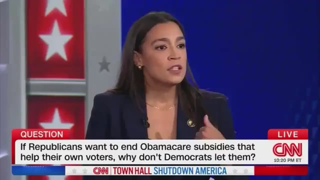 AOC: "Unlike Trump, I don't care if someone likes me or not. That will never change the fact that I'm going to fight for them to have health care. I want MAGA to have health care. I want MAGA to be paid a living wage."