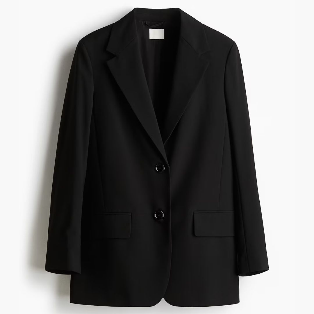 H&amp;M Longline Single-Breasted Blazer 