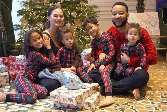 Chrissy Teigen/Instagram Chrissy Teigen and John Legend with their four children.