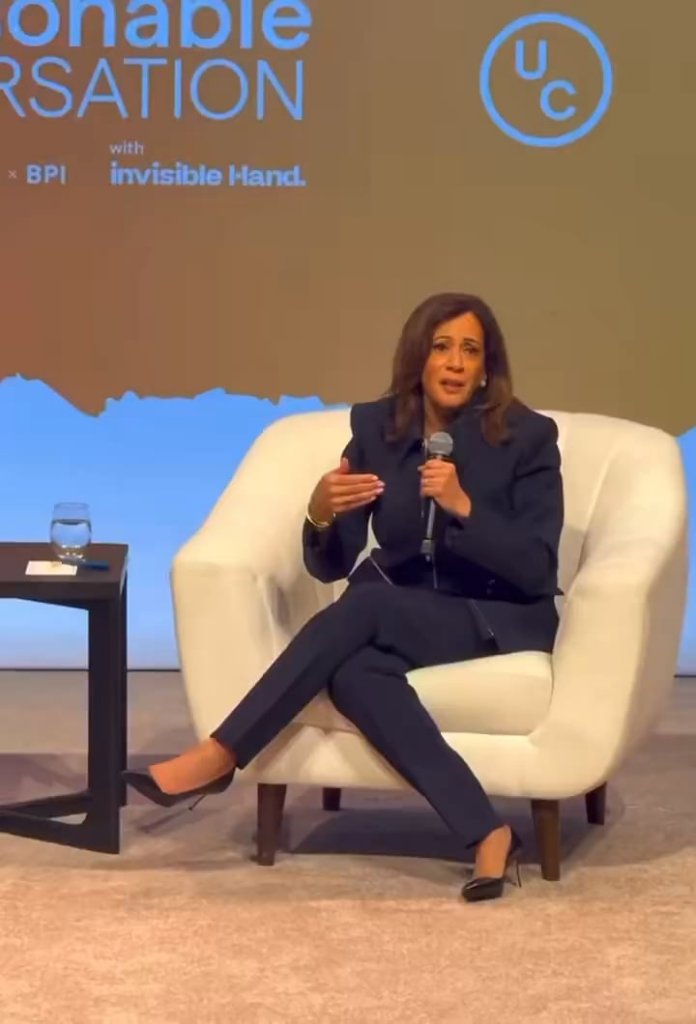 Kamala Harris addresses the current political landscape: “There is so much about this moment that is trying to make people feel like they’ve lost their minds, when, in fact, these motherf*ckers are crazy.”