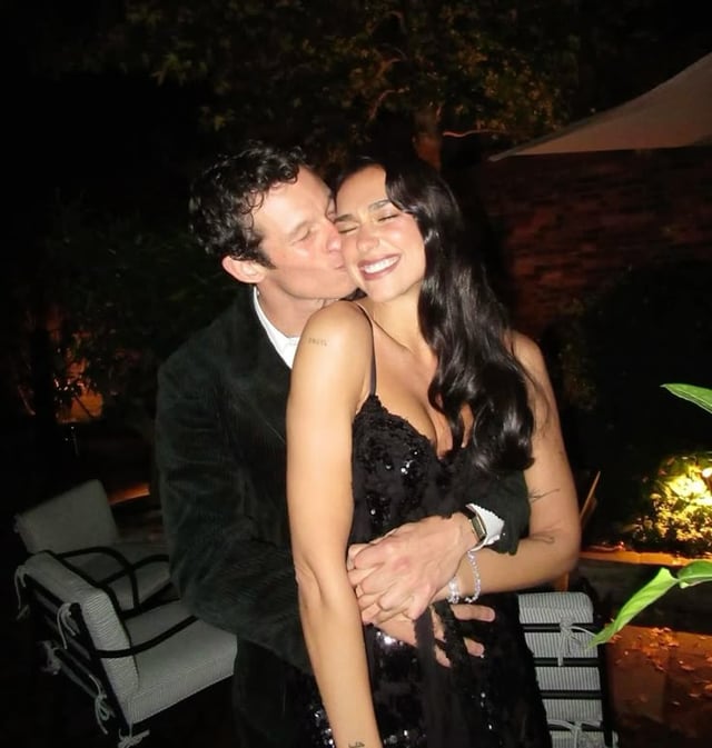 Callum Turner talks about "the most beautiful woman in the world" Dua Lipa for The Times