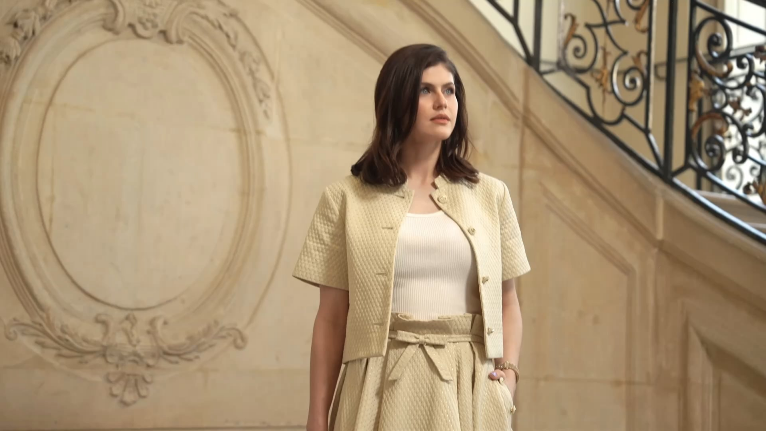 Alexandra Daddario at Paris Fashion Week F/W 2023/2024