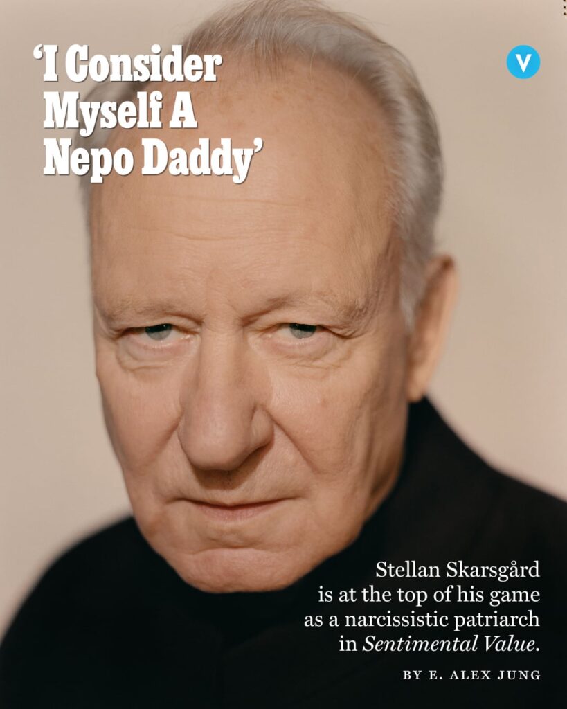 Stellan Skarsgård on his latest role, Palestine, and being a "Nepo Daddy"