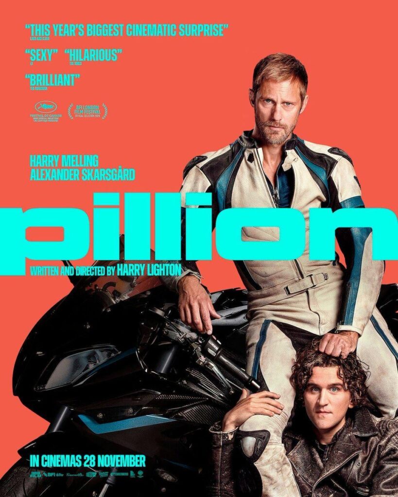 New poster for ‘Pillion’ starring Harry Melling & Alexander Skarsgård