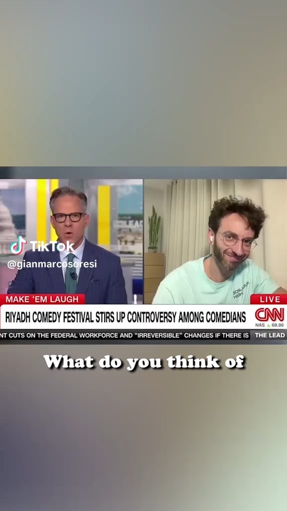 it's me, your local gianmarco soresi stan, sharing with you his thoughts on the hacks who performed at the riyadh comedy festival: "we need to bring back some shame"