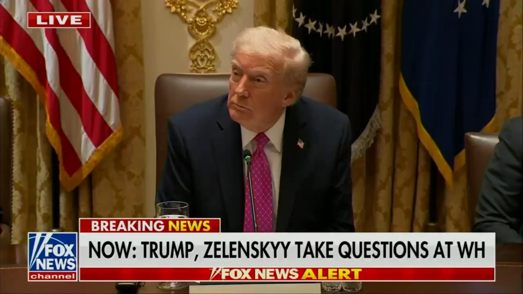 Trump has no decorum and drops the f bomb on national tv during an official lunch with Ukraine