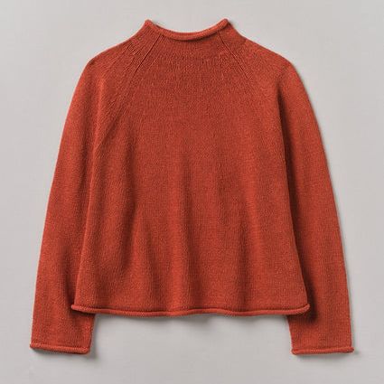 Organic Cotton Linen Easy Sweater | Red Fig