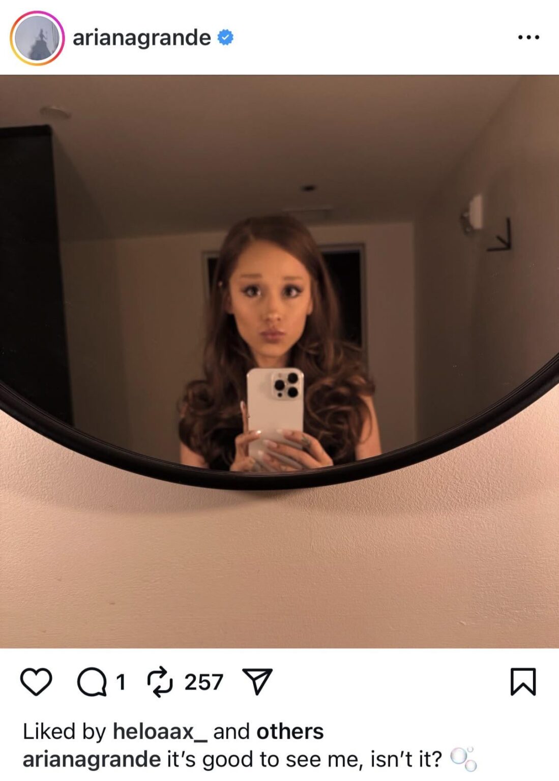 Ariana Grande shares new brunette look after being blonde for two years