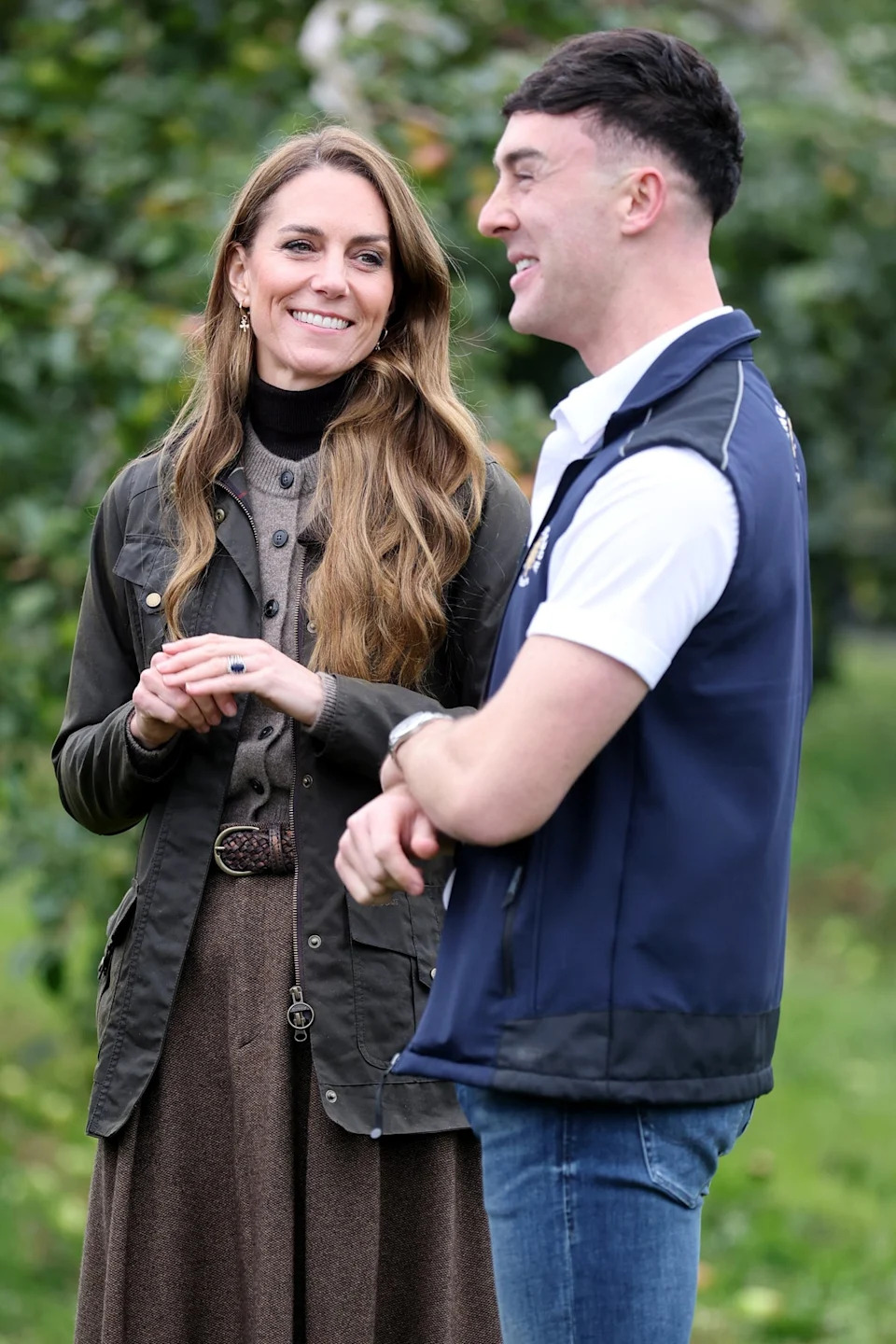 The Princess of Wales with Peter McKeever during a visit to Long Meadow Cider (Chris Jackson/PA)