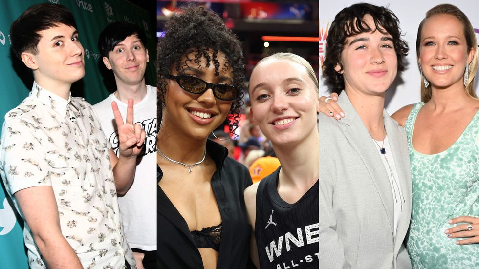 Dan Howell and Phil Lester; Azzi Fudd and Paige Bueckers; and Jade Whipkey and Anna Camp.\u200b