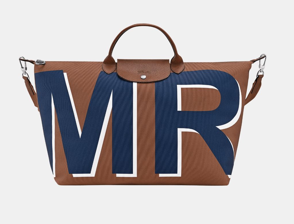 Longchamp personalized initials weekend bag as seen on meghan markle