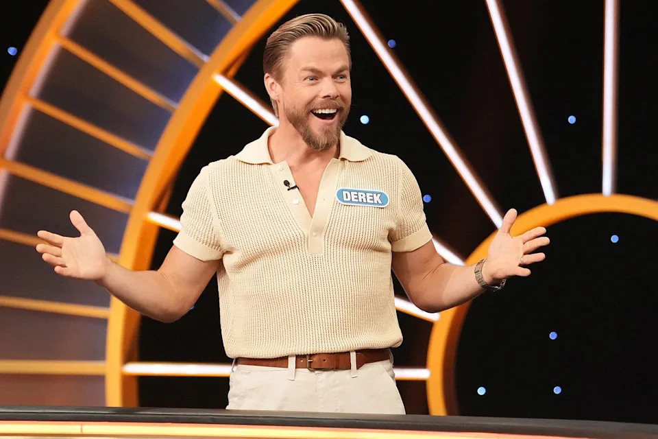 Eric McCandless/Disney via Getty Derek Hough on 'Celebrity Wheel of Fortune'