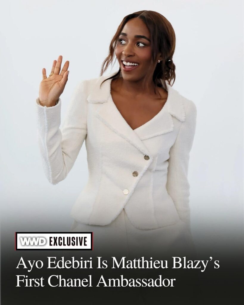 Ayo Edebiri has been named the newest brand ambassador for Chanel | “Ayo Edebiri embodies a new generation of genre-defying performers who are constantly pushing boundaries. Her distinctive style, her wit, and her singular perspective on the world make her a natural ally of Chanel.”