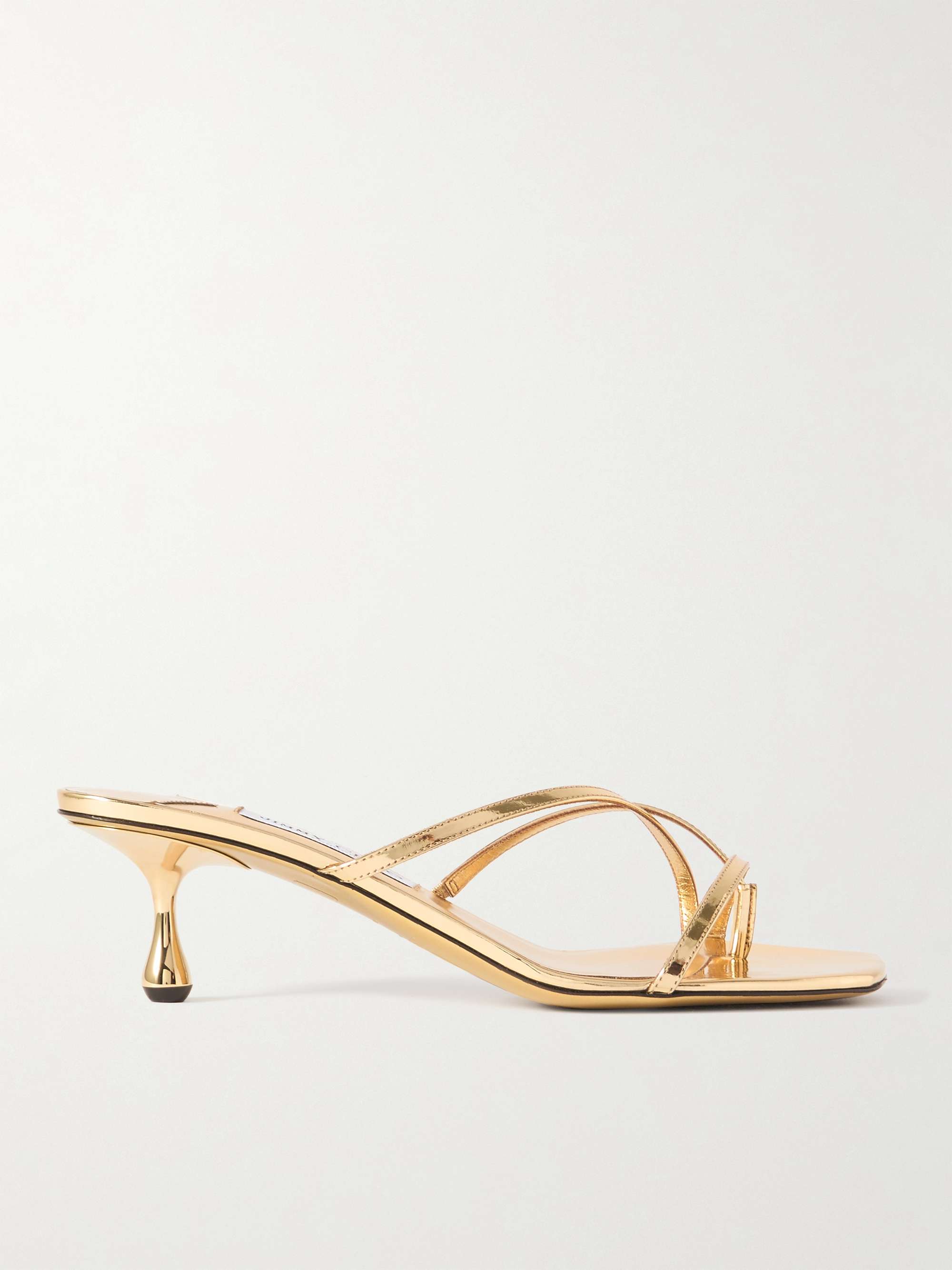 Etana 45 Mirrored-Leather Mules