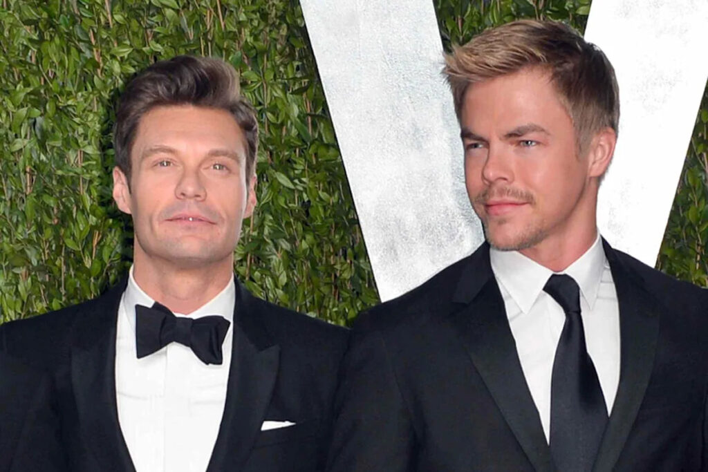 Ryan Seacrest scolded Derek Hough for wild “Wheel of Fortune” antics during commercial break Ryan Seacrest scolded Derek Hough for wild “Wheel of Fortune” antics during commercial break