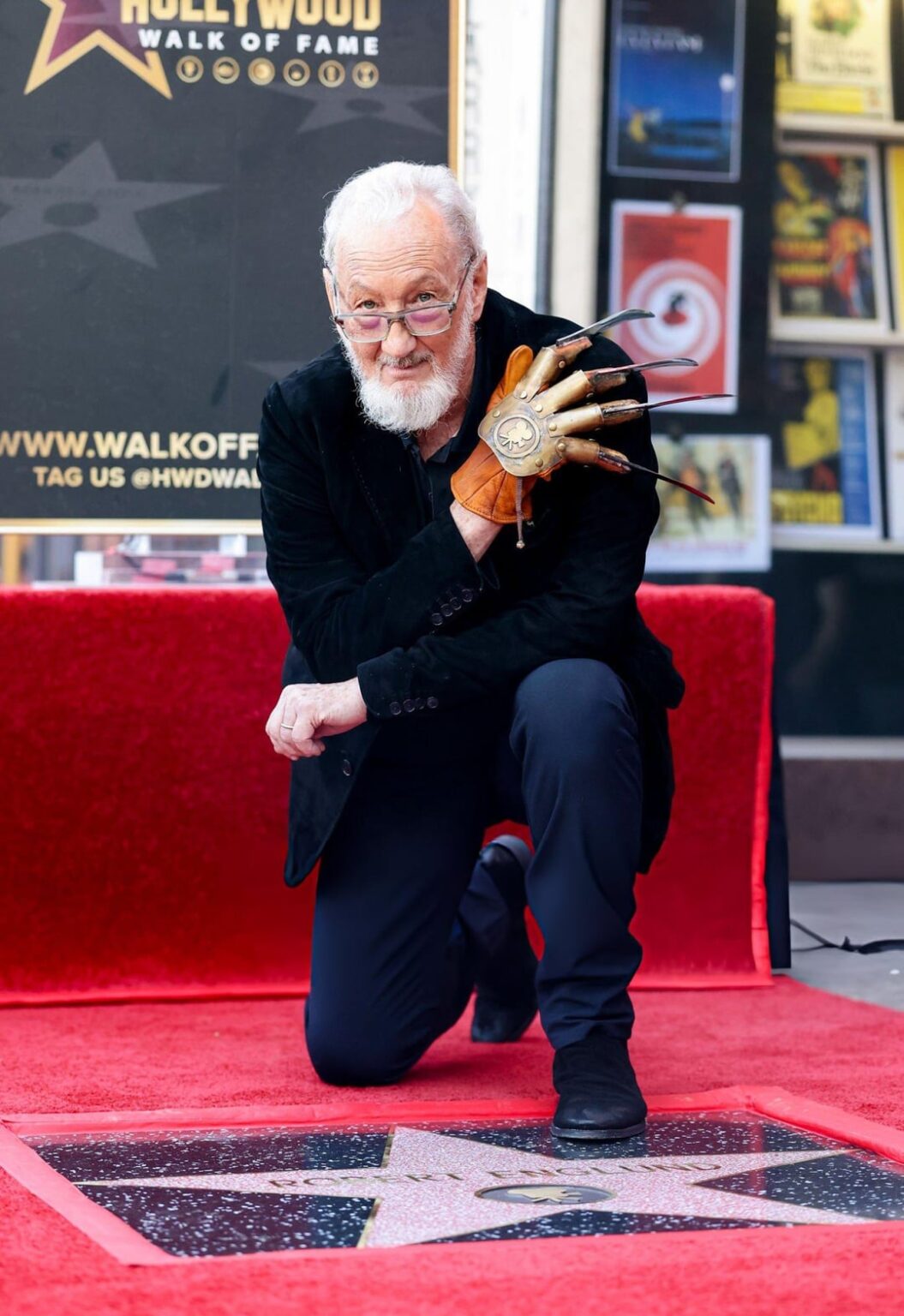 Actor/Director Robert Englund, who originally played Freddy Krueger in the 'A Nightmare on Elm Street' franchise, was honored with a Star on the Hollywood Walk of Fame! (October 31, 2025)