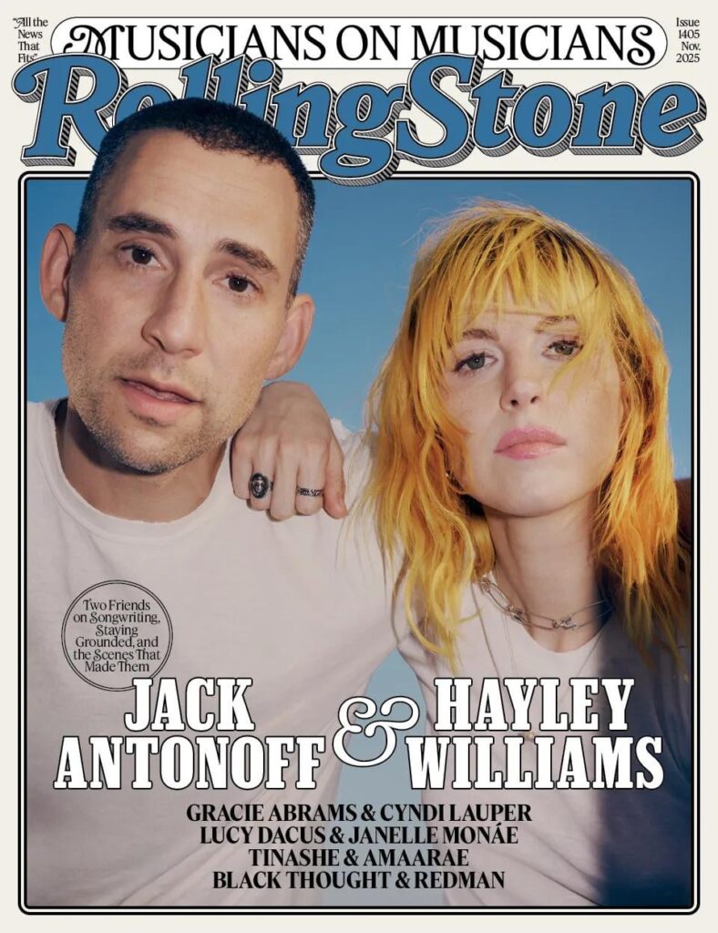 Hayley Williams and Jack Antonoff photographed by Andreas Laszlo Konrath for Rolling Stone magazine.