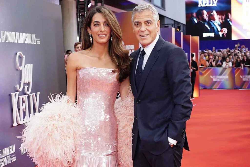 Amal Clooney Hits George’s Premiere Giving ‘Life of a Showgirl’ Glam in Pink Sequins and a Feather Coat Yahoo entertainment home